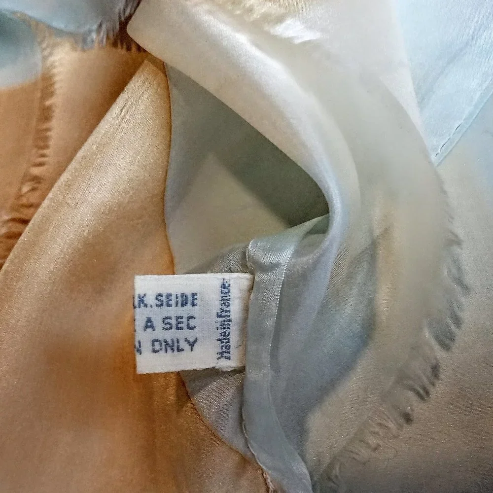 Vintage Christian Dior Silk Fringed Oblong Scarf